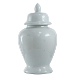 Ваза белая с крышкой однотонная Chinoiserie Ceramics варинант исполнения - 1 | Loft Concept в Санкт-петербурге