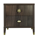 Тумба прикроватная с двумя ящиками Elsa Dreams Walnut варинант исполнения - 5 | Loft Concept в Санкт-петербурге