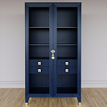 Дизайнерский шкаф витрина Elsa Dreams Blue с 4-мя ящиками варинант исполнения - 1 | Loft Concept в Санкт-петербурге