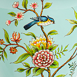 Настольная лампа голубая с изображением птиц Slip Away варинант исполнения - 6 | Loft Concept в Санкт-петербурге