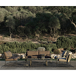 Дизайнерский круглый кофейный стол из металла с мраморным декором PANNA COTTA Coffee Table варинант исполнения - 3 | Loft Concept в Санкт-петербурге