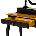 Трельяж черный из массива березы с зеркалом и ящиком Vintage варинант исполнения - 2 | Loft Concept в Санкт-петербурге