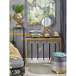 Зеркало с бронзовой подставкой в виде дерева и фарфоровыми птичками на голубом основании Eden Garden варинант исполнения - 3 | Loft Concept в Санкт-петербурге