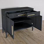 Буфет Primo с двумя ящиками и двумя фасадами Черный дуб варинант исполнения - 4 | Loft Concept в Санкт-петербурге