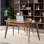 Стол рабочий округлой формы с ящиком  Working Moonnut Table варинант исполнения - 1 | Loft Concept в Санкт-петербурге