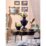 Ваза темно-синего цвета из фарфора с бронзовыми стрекозами Eden Garden porcelain and bronze варинант исполнения - 4 | Loft Concept в Санкт-петербурге