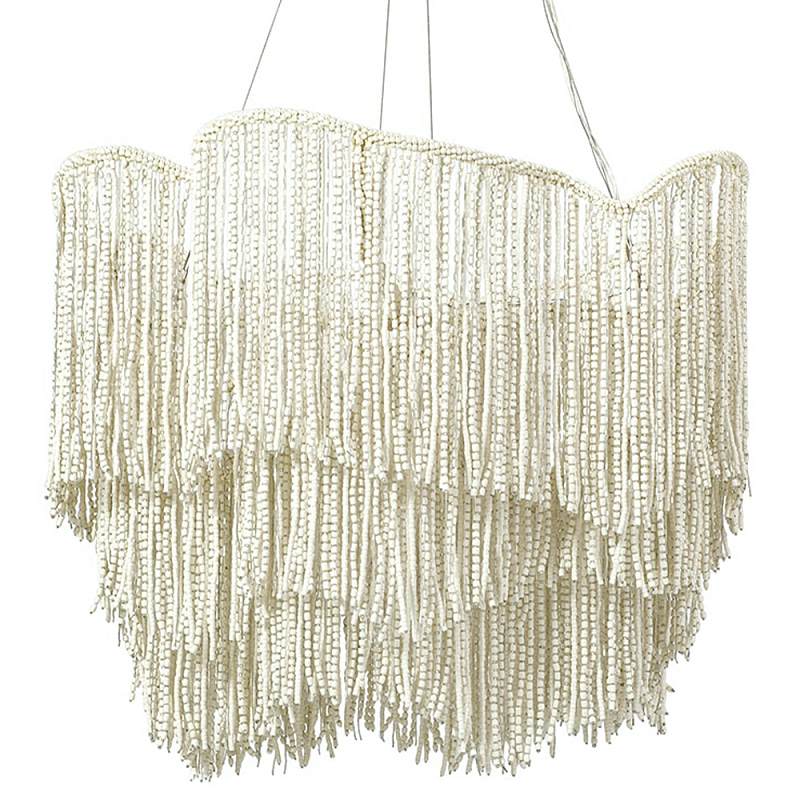 Люстра Cream Color Beads Fringe Chandelier Кремовый в Санкт-петербурге | Loft Concept 