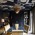 Обои ручная роспись в стиле Арт-деко Symphony Original colourway on Flint silk dupion варинант исполнения - 2 | Loft Concept в Санкт-петербурге