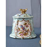 Шкатулка голубого цвета с рисунком и состаренным эффектом Eden Garden варинант исполнения - 4 | Loft Concept в Санкт-петербурге