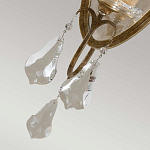 Бра с овальным зеркальным основанием с лампой в виде свечи и хрустальными подвесками Feiss варинант исполнения - 4 | Loft Concept в Санкт-петербурге