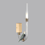 Бра с прозрачной изогнутой трубкой и декоративной фигуркой птицы Ganthea варинант исполнения - 3 | Loft Concept в Санкт-петербурге