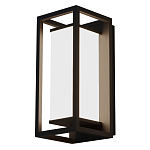 Уличный настенный светильник прямоугольный с чёрной рамкой Высота 35 см Geometric Glow варинант исполнения - 1 | Loft Concept в Санкт-петербурге
