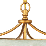 Подвесной светильник с каскадом из стеклянных декоративных элементов на золотом каркасе Shining Sea Glass варинант исполнения - 2 | Loft Concept в Санкт-петербурге