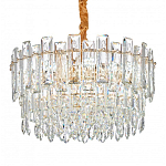 Круглая люстра с хрустальными подвесками на золотистом каркасе Gorgeous Crystal Light варинант исполнения - 4 | Loft Concept в Санкт-петербурге