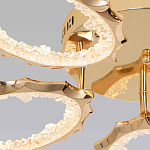 Потолочная люстра с 5-ю светодиодными лампами с золотистым каркасом Ring of Fire варинант исполнения - 3 | Loft Concept в Санкт-петербурге