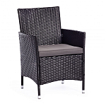 Обеденный комплект из искуственного ротанга Vintara черный варинант исполнения - 7 | Loft Concept в Санкт-петербурге