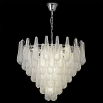 Люстра с подвесками из рифленного стекла в форме капель Textured Glass Chandelier варинант исполнения - 5 | Loft Concept в Санкт-петербурге
