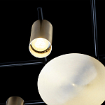 Потолочный светильник с 8-ю цилиндрическими плафонами цвета латунь TRIBES CHANDELIER варинант исполнения - 5 | Loft Concept в Санкт-петербурге