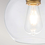 Подвесной светильник латунного цвета с прозрачным стеклянным плафоном Feiss варинант исполнения - 8 | Loft Concept в Санкт-петербурге