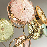 Люстра с плафонами из разноцветного стекла Glass Peonies варинант исполнения - 4 | Loft Concept в Санкт-петербурге