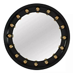 Зеркало черное с круглыми золотыми декоративными элементами Prince of the Church варинант исполнения - 1 | Loft Concept в Санкт-петербурге