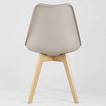 Стул с основой из пластика и мягким сиденьем Arvika Beige варинант исполнения - 4 | Loft Concept в Санкт-петербурге