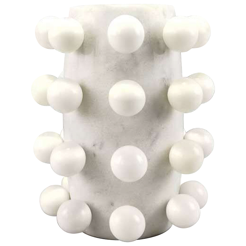 Ваза Molecule Vase White Marble Spheres Белый Мрамор Bianco в Санкт-петербурге | Loft Concept 