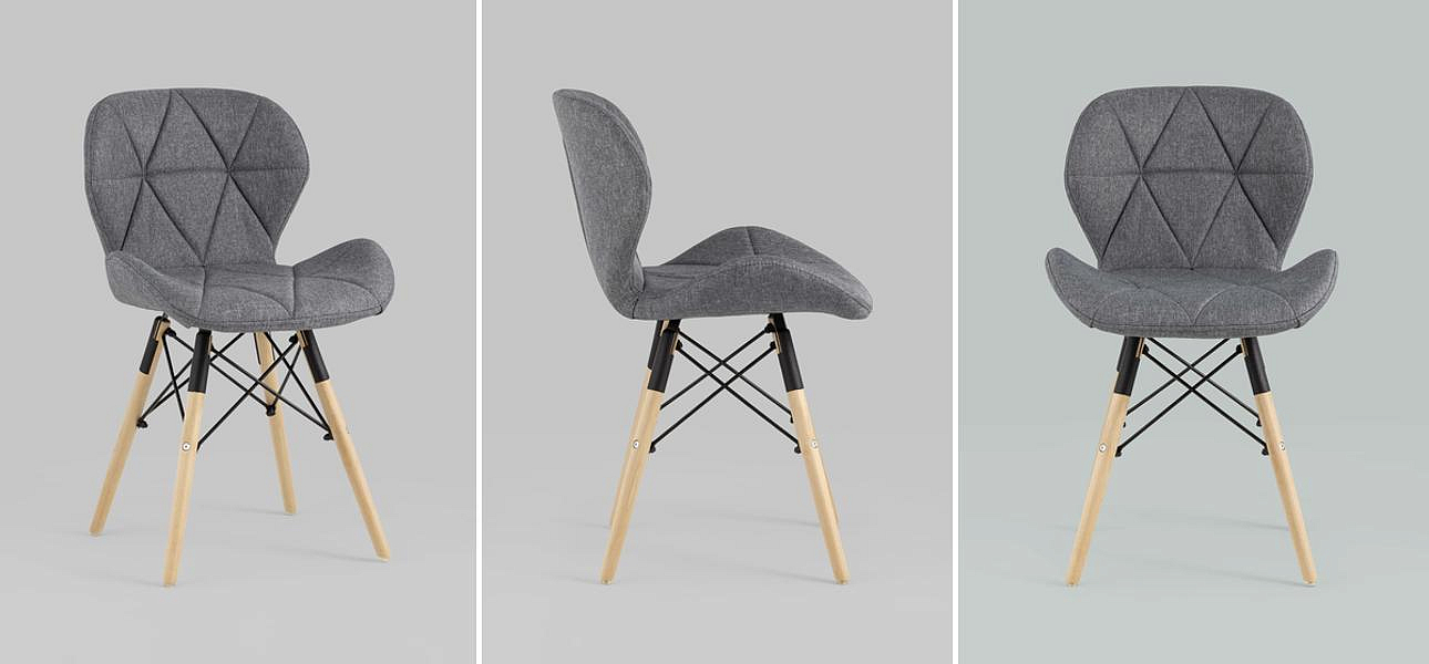 Стул Jeroen Chair Рогожка Серый Цвет Стул Jeroen Chair Рогожка Серый Цвет - Loft-Concept в Санкт-петербурге