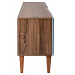 ТВ-тумба серая из массива бука с 2-мя дверками и ящиком Wenge Light варинант исполнения - 3 | Loft Concept в Санкт-петербурге