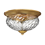 Потолочный светильник цвета латунь с прозрачным рифленым плафоном в форме чаши Hinkley варинант исполнения - 1 | Loft Concept в Санкт-петербурге