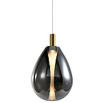 Подвесной светильник со стеклянным плафоном в форме капли дымчатого цвета NAOMI drop smoke варинант исполнения - 3 | Loft Concept в Санкт-петербурге