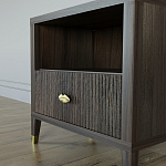 Прикроватная тумбочка с полкой Elsa Dreams Walnut  варинант исполнения - 3 | Loft Concept в Санкт-петербурге