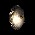 Бра в форме прозрачного стеклянного цветка с рельефной текстурой Textured Glass варинант исполнения - 2 | Loft Concept в Санкт-петербурге