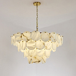 Люстра подвесная четырехъярусная с подвесками в форме дисков Cryptocrystalline Stone варинант исполнения - 7 | Loft Concept в Санкт-петербурге