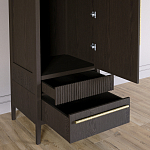 Узкий Шкаф Primo с 2 выдвижными ящиками Темный орех варинант исполнения - 5 | Loft Concept в Санкт-петербурге