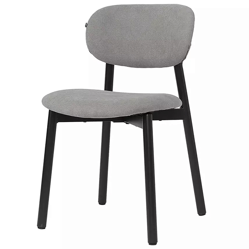 Стул с мягким сиденьем и спинкой Chair with Soft Seat and Back Кремовый Серый в Санкт-петербурге | Loft Concept 