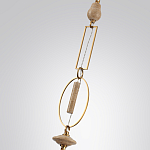 Подвесной светильник со стеклянным плафоном и декоративной вставкой из текстурного камня Tectona  варинант исполнения - 6 | Loft Concept в Санкт-петербурге