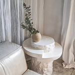 Дизайнерский журнальный стол цилиндрической формы фактурный Mylepen варинант исполнения - 3 | Loft Concept в Санкт-петербурге