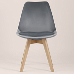 Стул с мягким велюровым сиденьем Arvika Grey варинант исполнения - 3 | Loft Concept в Санкт-петербурге