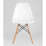 Пластиковый стул на ножках из массива бука Eames White  варинант исполнения - 4 | Loft Concept в Санкт-петербурге