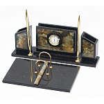 Настольный письменный набор из камня офиокальцит и змеевик Successful Leader варинант исполнения - 2 | Loft Concept в Санкт-петербурге