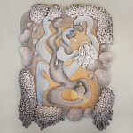 Тканый вручную монументальный настенный гобелен Soft Inception варинант исполнения - 3 | Loft Concept в Санкт-петербурге