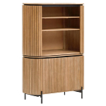 Буфет высокий из дерева манго и металла с открытыми полками и 2-мя дверцами Toinette варинант исполнения - 1 | Loft Concept в Санкт-петербурге