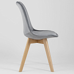 Стул с мягким велюровым сиденьем Arvika Grey варинант исполнения - 2 | Loft Concept в Санкт-петербурге