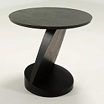 Дизайнерский журнальный столик чёрный с круглой столешницей Arycy варинант исполнения - 8 | Loft Concept в Санкт-петербурге