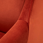 Дизайнерское кресло оранжевое в мягкой велюровой обивке Granger Armchair Orange варинант исполнения - 4 | Loft Concept в Санкт-петербурге