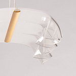 Люстра линейная с 3-мя белыми волнистыми плафонами Wave Line варинант исполнения - 10 | Loft Concept в Санкт-петербурге