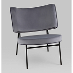 Мини-кресло District Lounge велюр серый варинант исполнения - 1 | Loft Concept в Санкт-петербурге