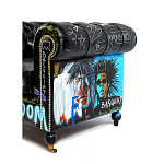 Кресло "Баския и Уорхол" Basquiat Warhol graffiti chair натуральная кожа варинант исполнения - 3 | Loft Concept в Санкт-петербурге
