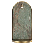 Настенный светильник зеленого цвета с бронзовой рамкой овальной формы с полкой Herbarium  варинант исполнения - 2 | Loft Concept в Санкт-петербурге